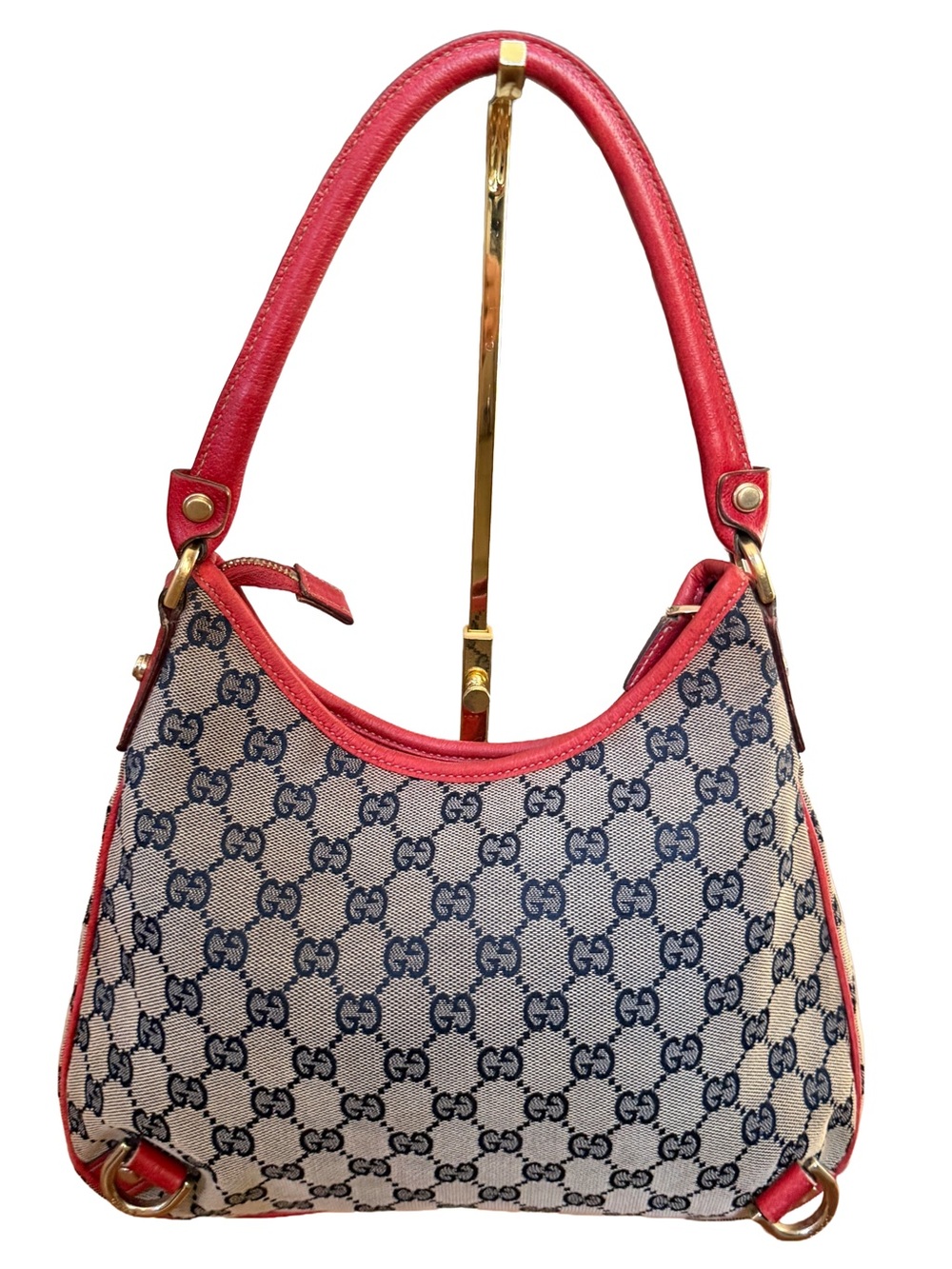 SOLD - Authentic Vintage Gucci Abbey Canvas D Ring Hobo COA included - Picture 2 of 16